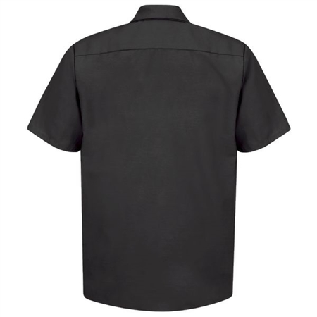 WORKWEAR OUTFITTERS Mens's Short Sleeve Indust. Work Shirt Black, 6XL SP24BK-SS-6XL